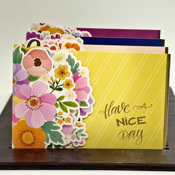 3D Floral Greeting Card – Assorted Dimensional Stationery Card
