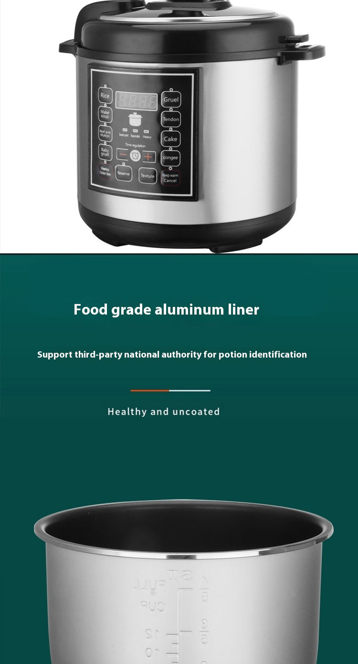 5L Multifunction Intelligent Pressure Rice Cooker With Timer