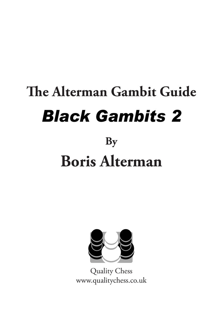 Alterman Gambit Guide - Black Gambits 2 by Boris Alterman (miękka okładka)
