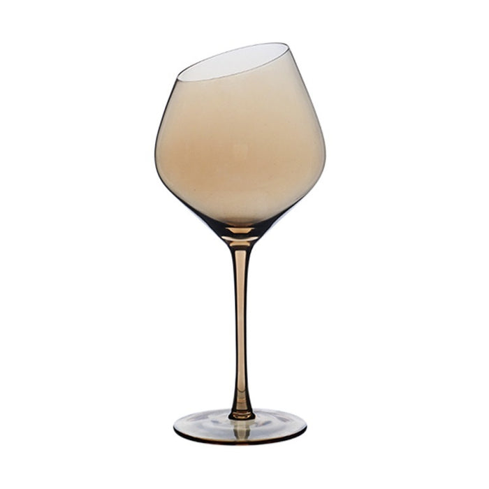 Beveled Crystal Goblet With Big Belly Electroplated Wine And Champagne Glass