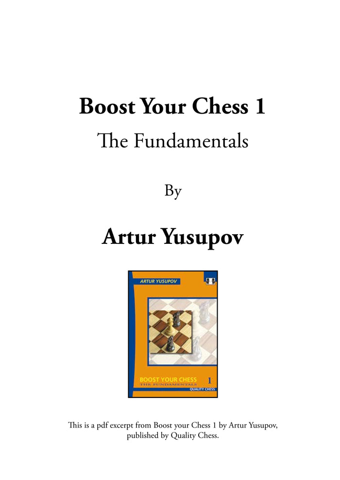 Boost Your Chess 1: The Fundamentals by Artur Yusupov (twarda okładka)