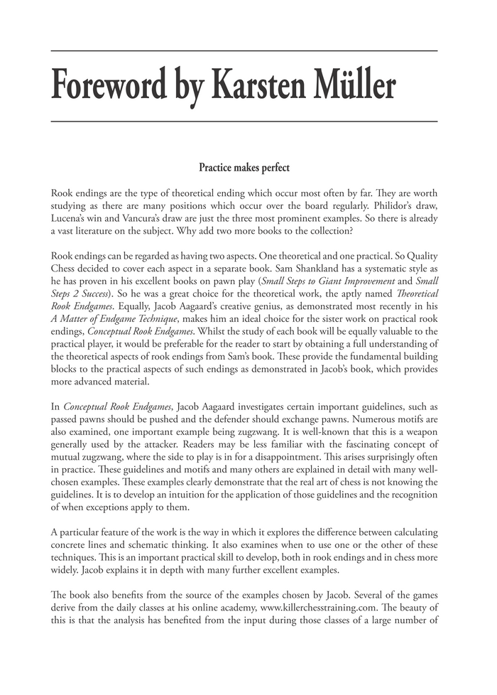 Conceptual Rook Endgames by Jacob Aagaard (miękka okładka)