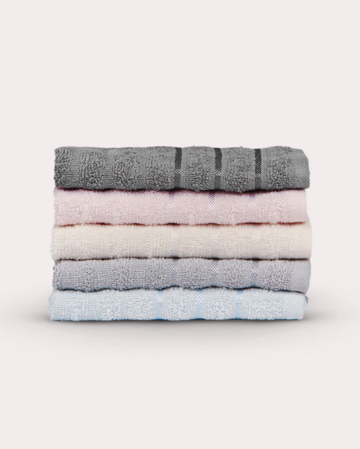 Cotton Face Towel Set (5 Towels)