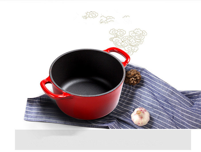 Enamel Cast Iron Stock Pot Universal Stew Pot