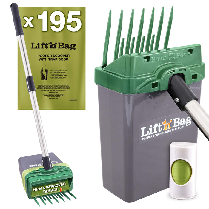 Green Scoop w/ Gray Bin / 195 Bags
