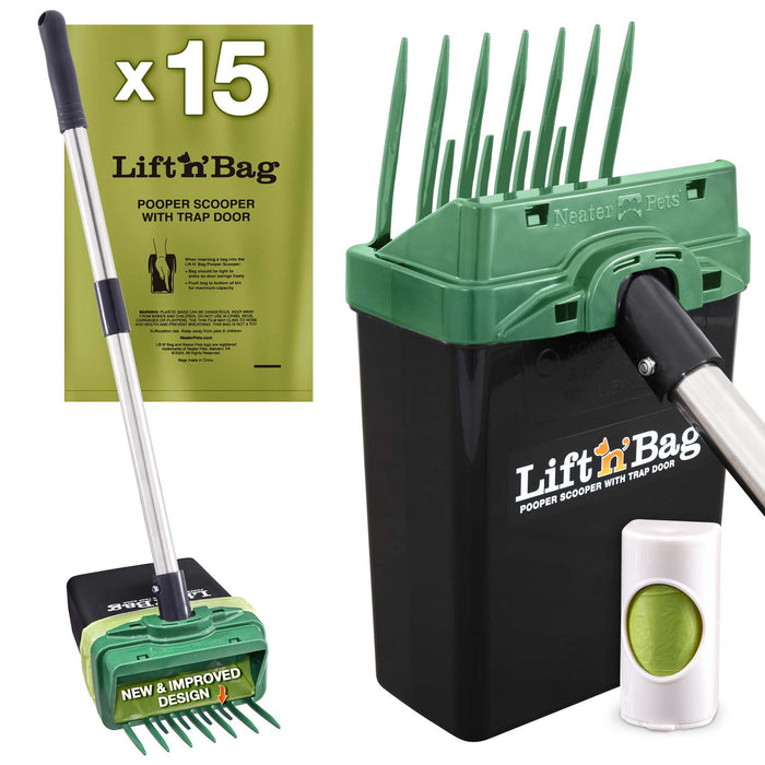 Green Scoop w/ Black Bin / 15 Bags