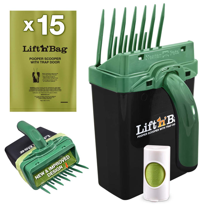 Green Scoop w/ Black Bin / 15 Bags