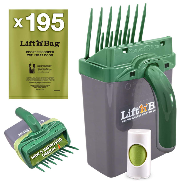 Green Scoop w/ Gray Bin / 195 Bags