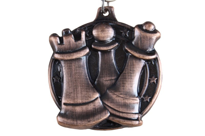 Medal szachowy okrągły - brązowy