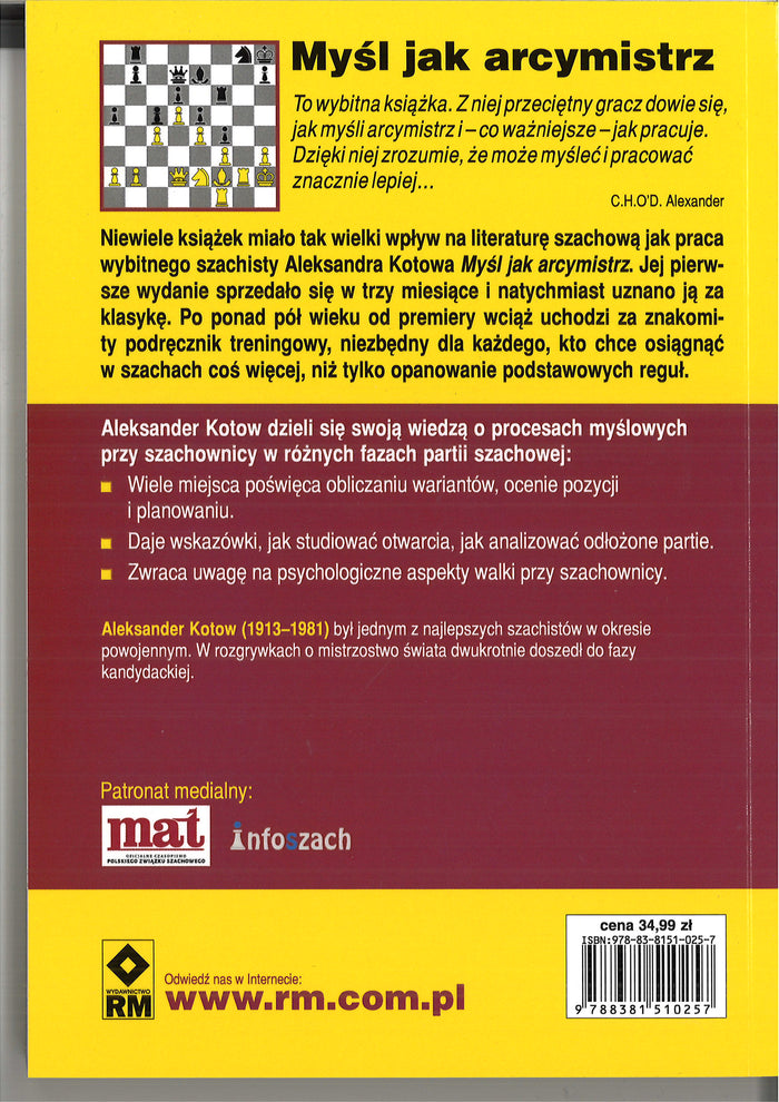 Myśl jak arcymistrz - Aleksander Kotow