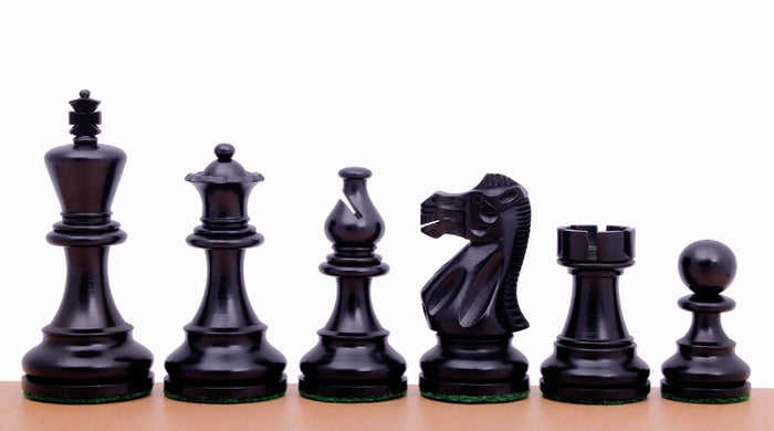 Piezas de ajedrez Clásico ebonisadas 3,75"