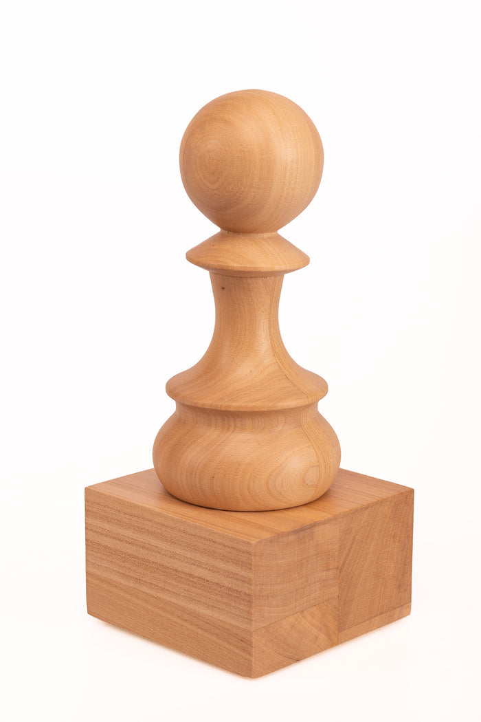 Puchar szachowy drewniany - Biały Pion (25 cm)