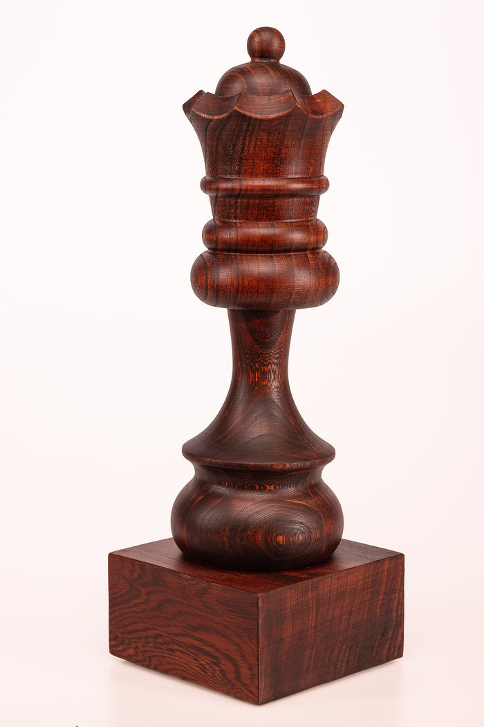 Puchar szachowy drewniany - Czarny Hetman (35 cm)