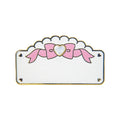 Sanshee - Kira Kira Pink Ribbon Name Tag Enamel Pin