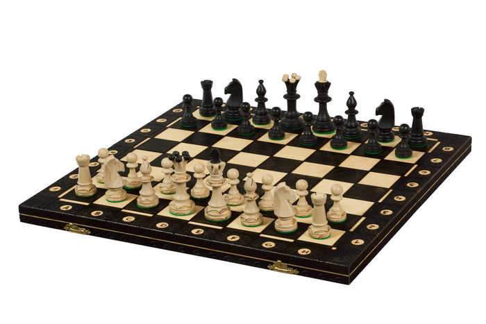 Szachy drewniane Consul Black (48x48cm)