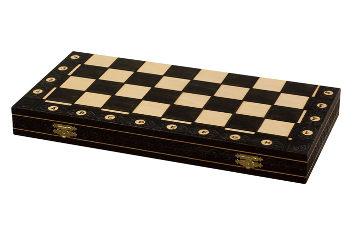 Szachy drewniane Consul Black (48x48cm)