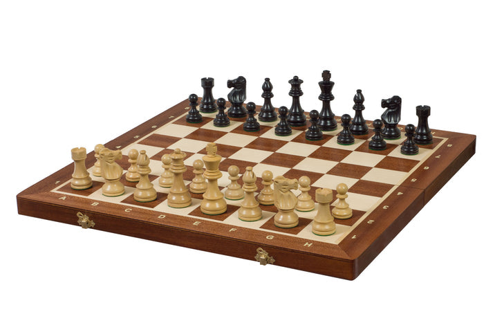 Szachy drewniane French 3,75 cala (pole 58 mm)