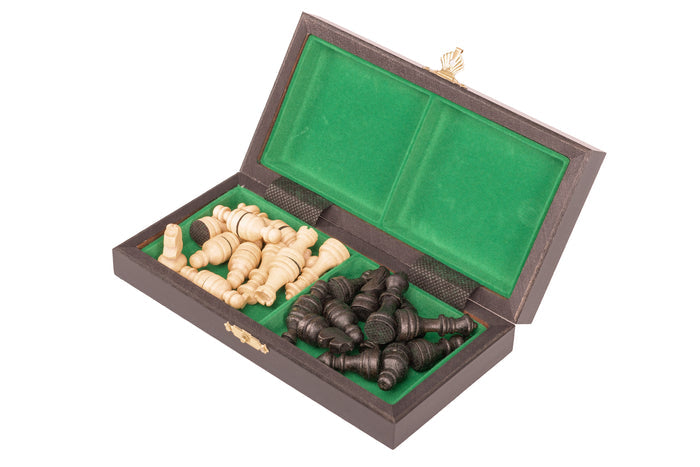 Szachy drewniane MAGNETYCZNE mini (20cm) - czarne