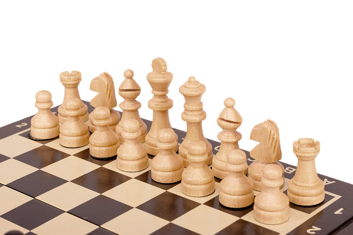 Szachy drewniane MAGNETYCZNE mini (20cm) - czarne