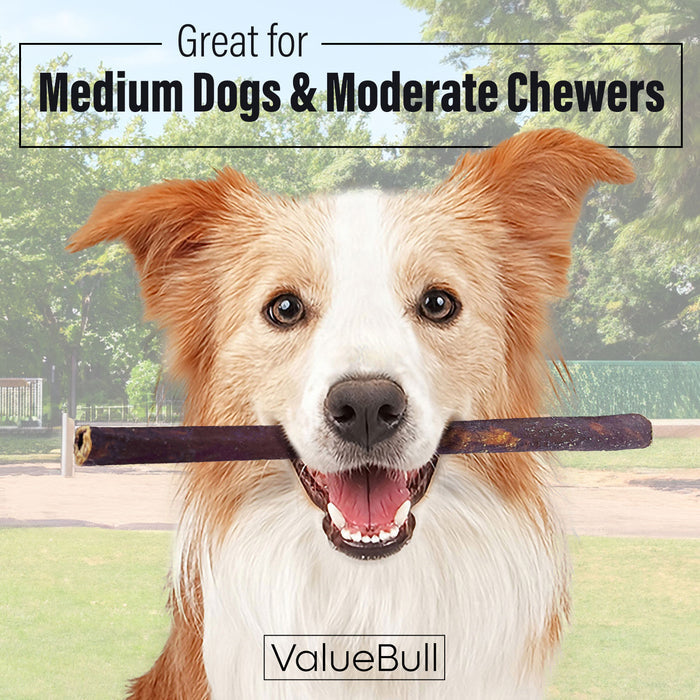 ValueBull Beef Collagen Sticks for Dogs, 12 Inch Medium Chew, 100 Count Bulk Pack - Medium - 100 Sticks