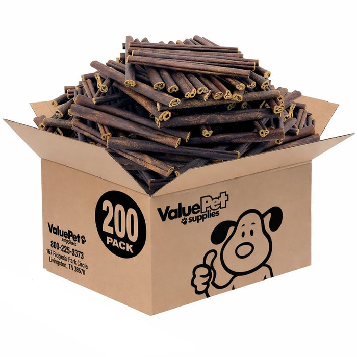 ValueBull Buffalo Collagen Sticks for Dogs, 6 Inch Thick Chews, 200 Count Bulk Pack - Thick - 200 Sticks