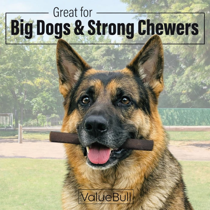 ValueBull Buffalo Collagen Sticks for Dogs, 6 Inch Thick Chews, 200 Count Bulk Pack - Thick - 200 Sticks