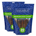 ValueBull Buffalo Collagen Sticks for Dogs, 6 Inch Thick Chews, 50 Count - Thick - 50 Sticks