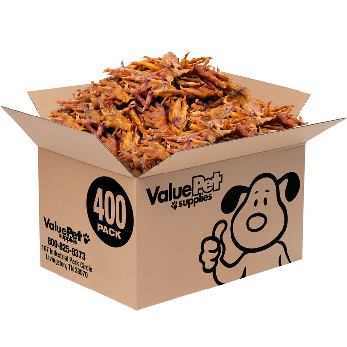 ValueBull Chicken Feet for Dogs, 400 Count Bulk Pack - Chicken Feet - 400 Feet