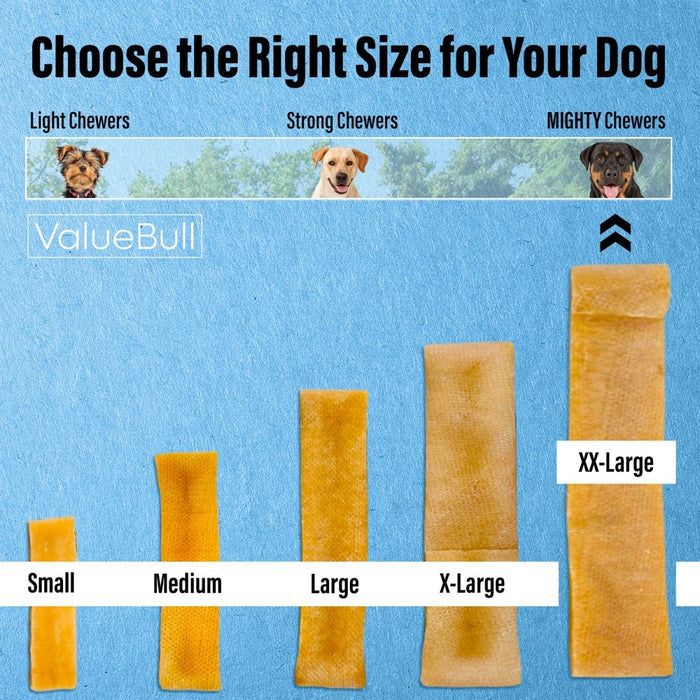 ValueBull Himalayan Yak Cheese Dog Chews, Extra Extra Large, 10 Pound Bulk Pack