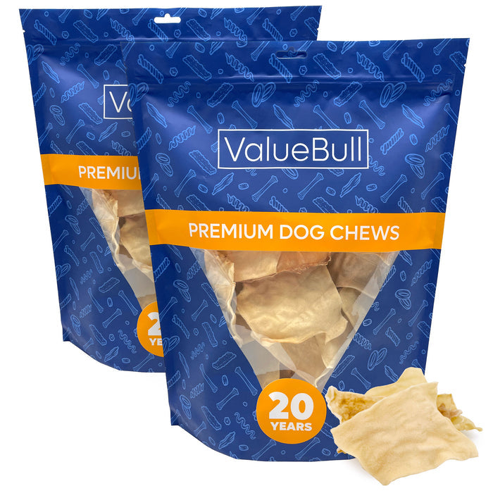 ValueBull USA Beef Collagen Chips Dog Chews, 100 Count - Natural - 100 Chips