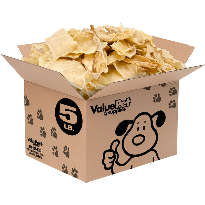 ValueBull USA Beef Collagen Chips Dog Chews, 5 Pound Bulk Pack - Natural - 5 Pound