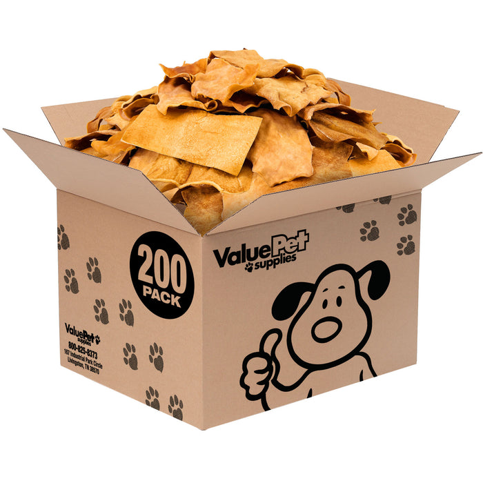 ValueBull USA Beef Collagen Chips Dog Chews, Chicken Flavor, 200 Count Bulk Pack - Chicken - 200 Chips