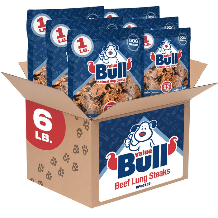 ValueBull USA Beef Lung Slices for Dogs, 6 Pounds - Lung - 6 Pound