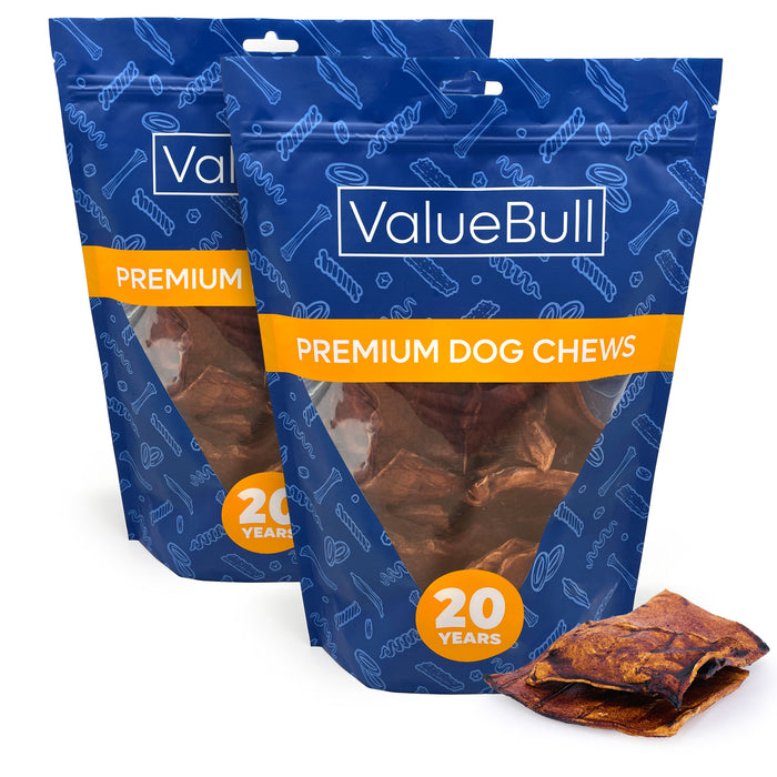 ValueBull USA Beef Rawhide Chips for Dogs, Beef, 50 Count - Beef - 50 Chips