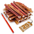 ValueBull USA Bully Sticks for Dogs, Medium 6 Inch, 25 Count - Medium - 25 Sticks