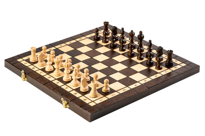 ZESTAW DREWNIANY 3 w 1 - SZACHY + WARCABY + BACKGAMMON