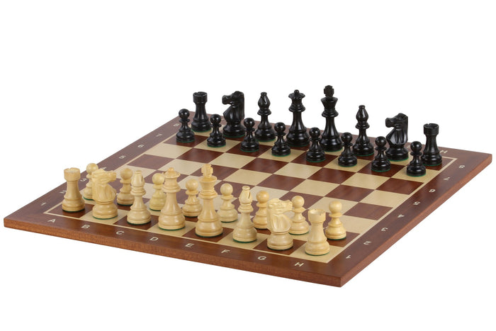 Zestaw szachowy French Lardy - szachownica (pole 50 mm), figury (król 90 mm)