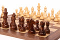 Zestaw szachowy German Walnut | Król 98 mm | Pole 50 mm | Drewniany