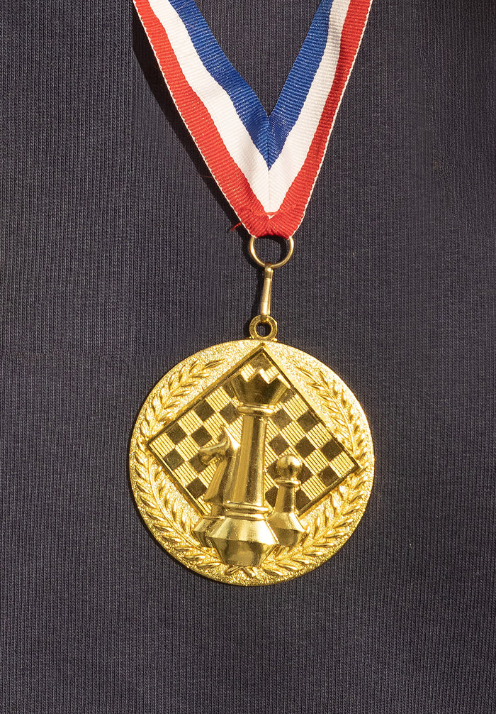 Złoty medal szachowy - okrągły